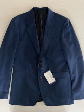 Tiger of Sweden Julien Designer 2 Button Lined 100% Wool Blazer Blue 50EU/40US